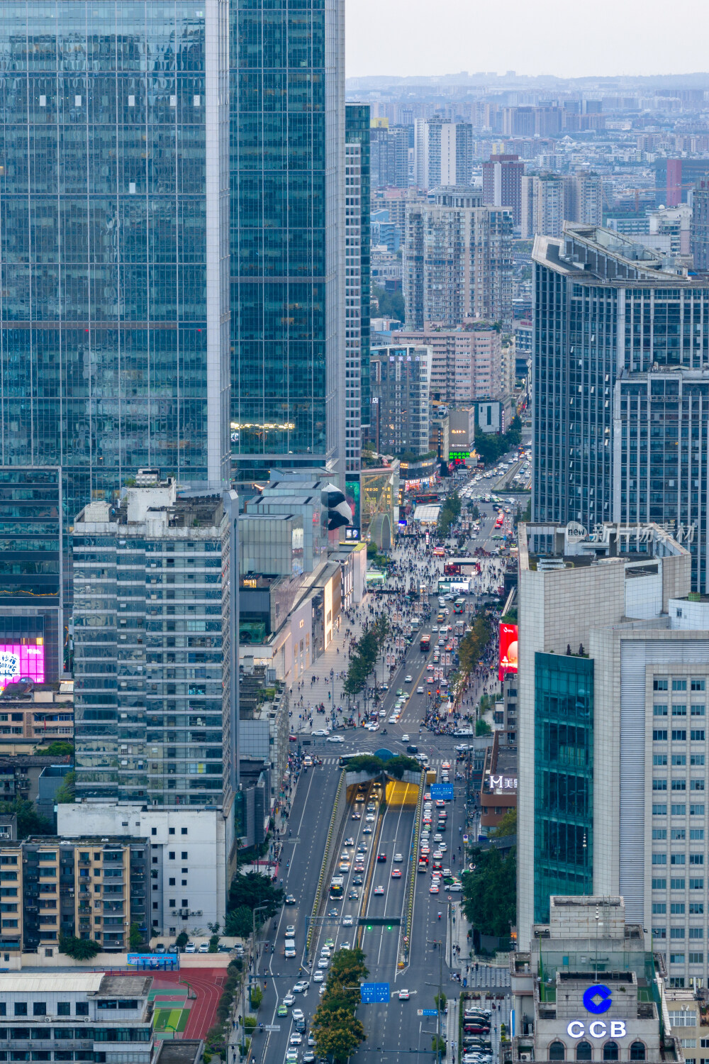 成都春熙路太古里ifs航拍
