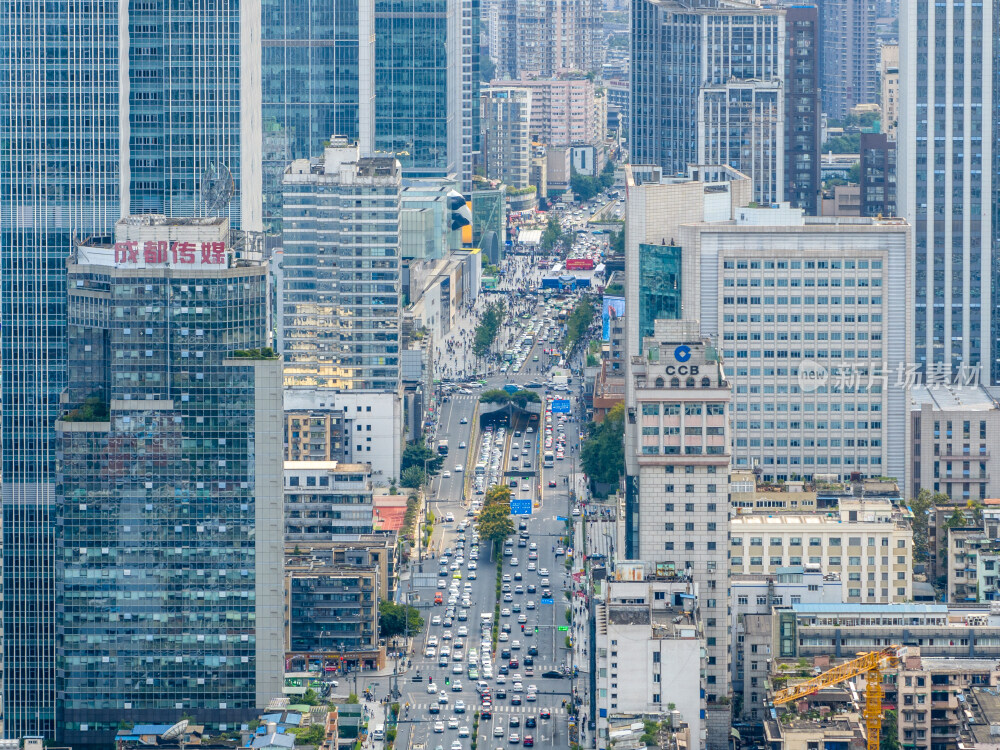 成都春熙路太古里ifs航拍