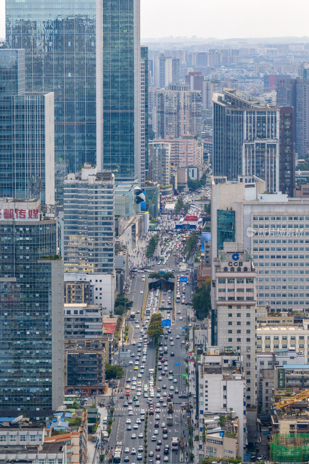 成都春熙路太古里ifs航拍