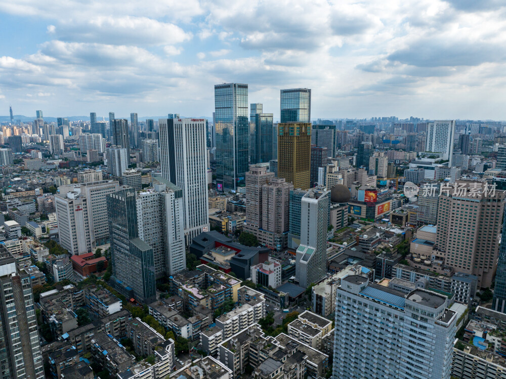 成都春熙路太古里ifs航拍