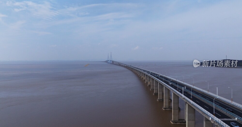 航拍舟山金塘大桥