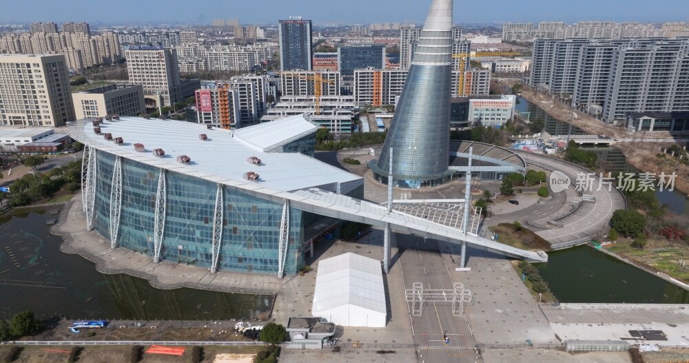 航拍慈溪会展中心