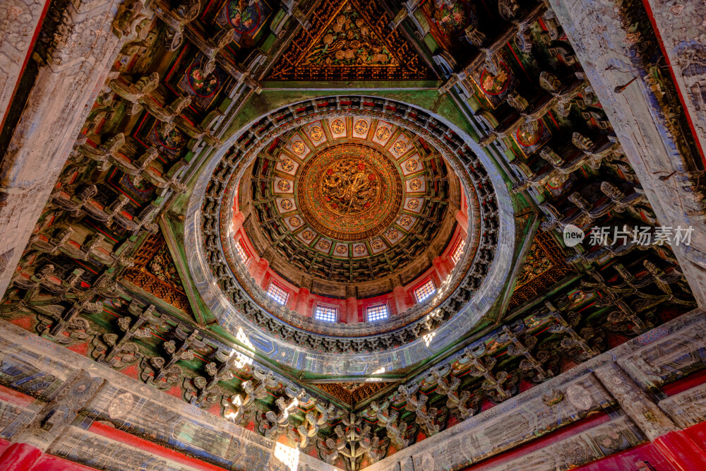 北京故宫御花园万春亭藻井