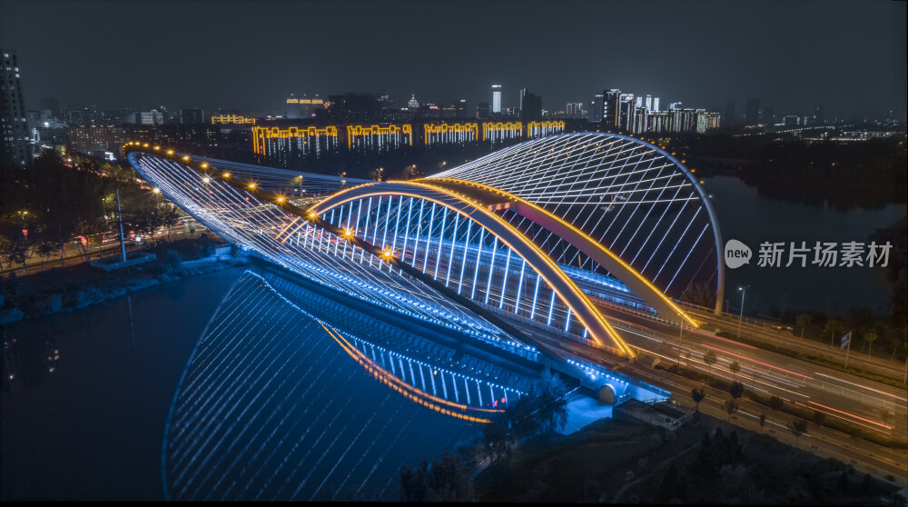 银川凤凰桥夜景