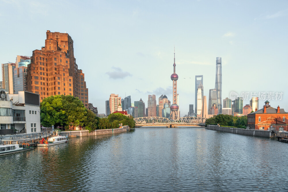 上海外滩陆家嘴建筑全景