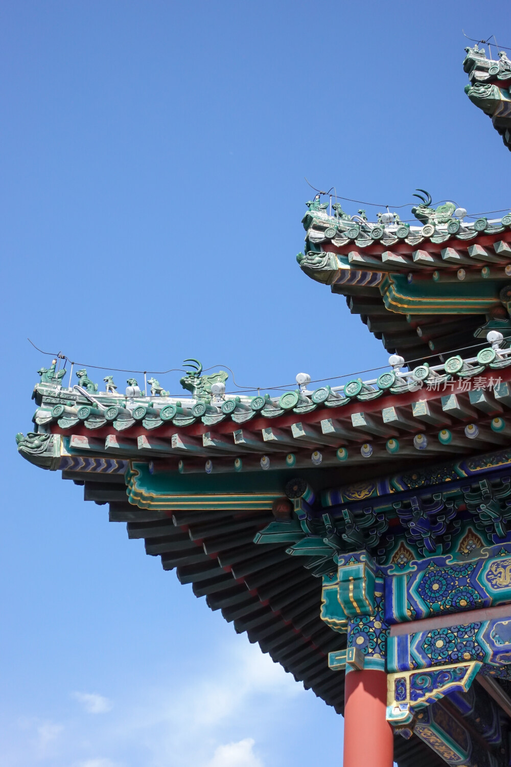 北京旅游景点景山公园万春亭特写