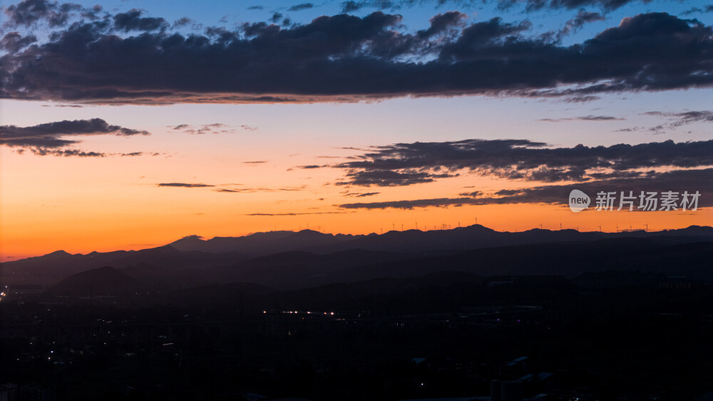 绝美晚霞实拍风景