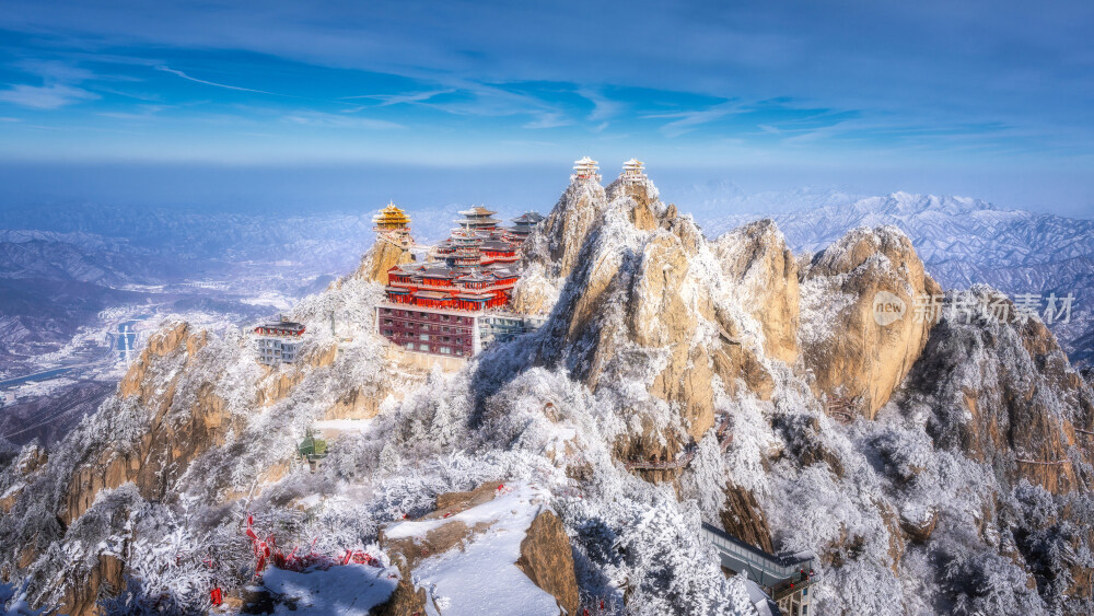 洛阳老君山雪景