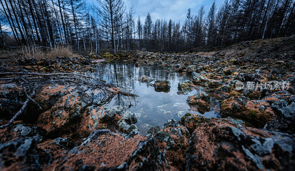 中国内蒙古兴安盟阿尔山景区秋季火山岩