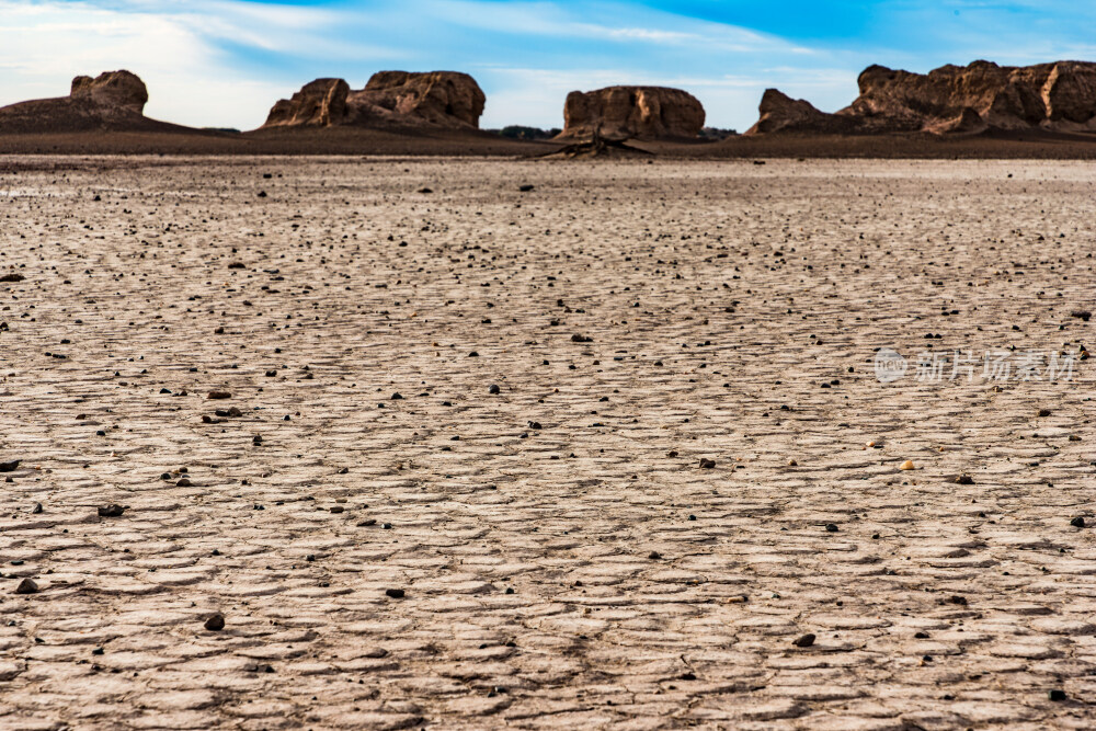 干旱龟裂的土地