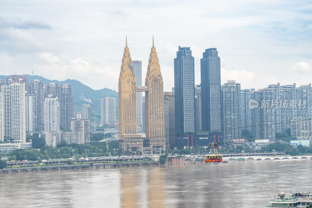 重庆长江索道的白昼风景图片
