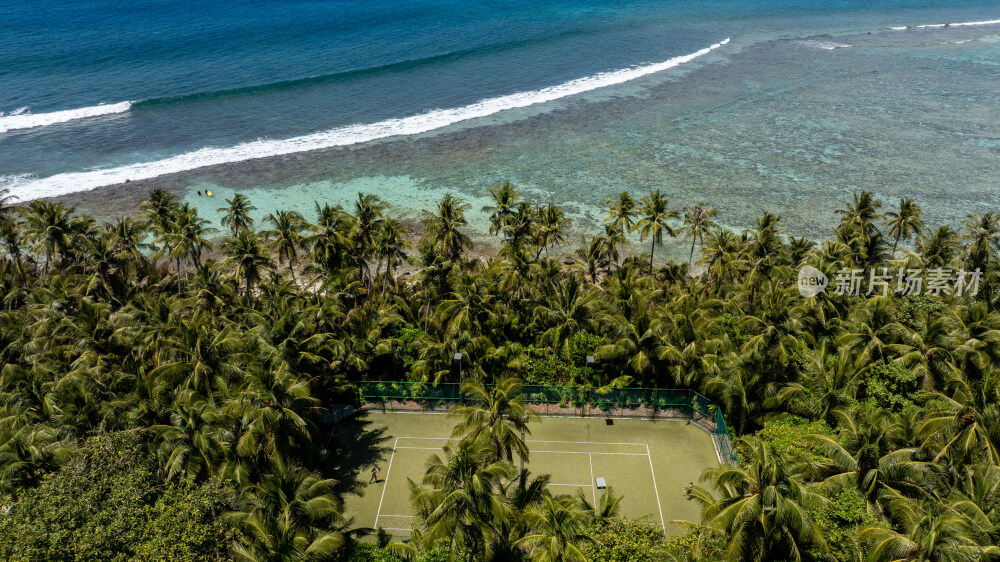 海边的网球场