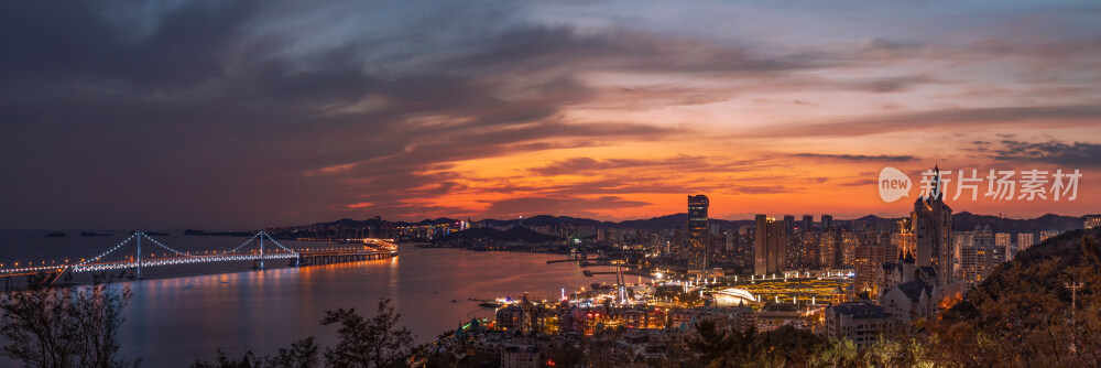 大连星海湾晚霞