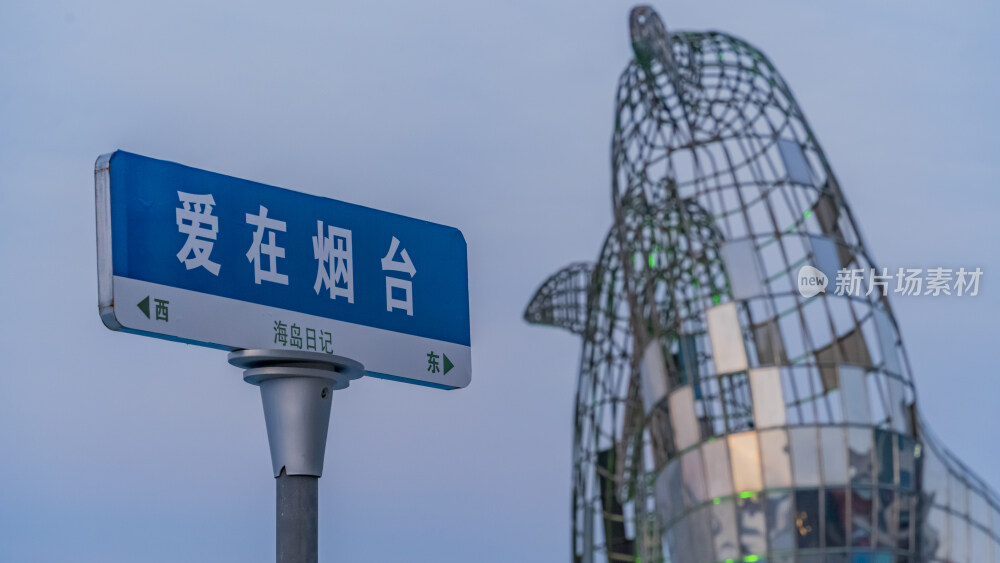 山东省烟台市芝罘区旅游大世界城市建筑风光