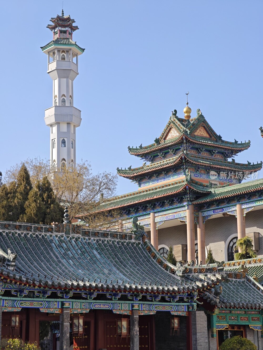 河南郑州北大清真寺古建筑园林景观