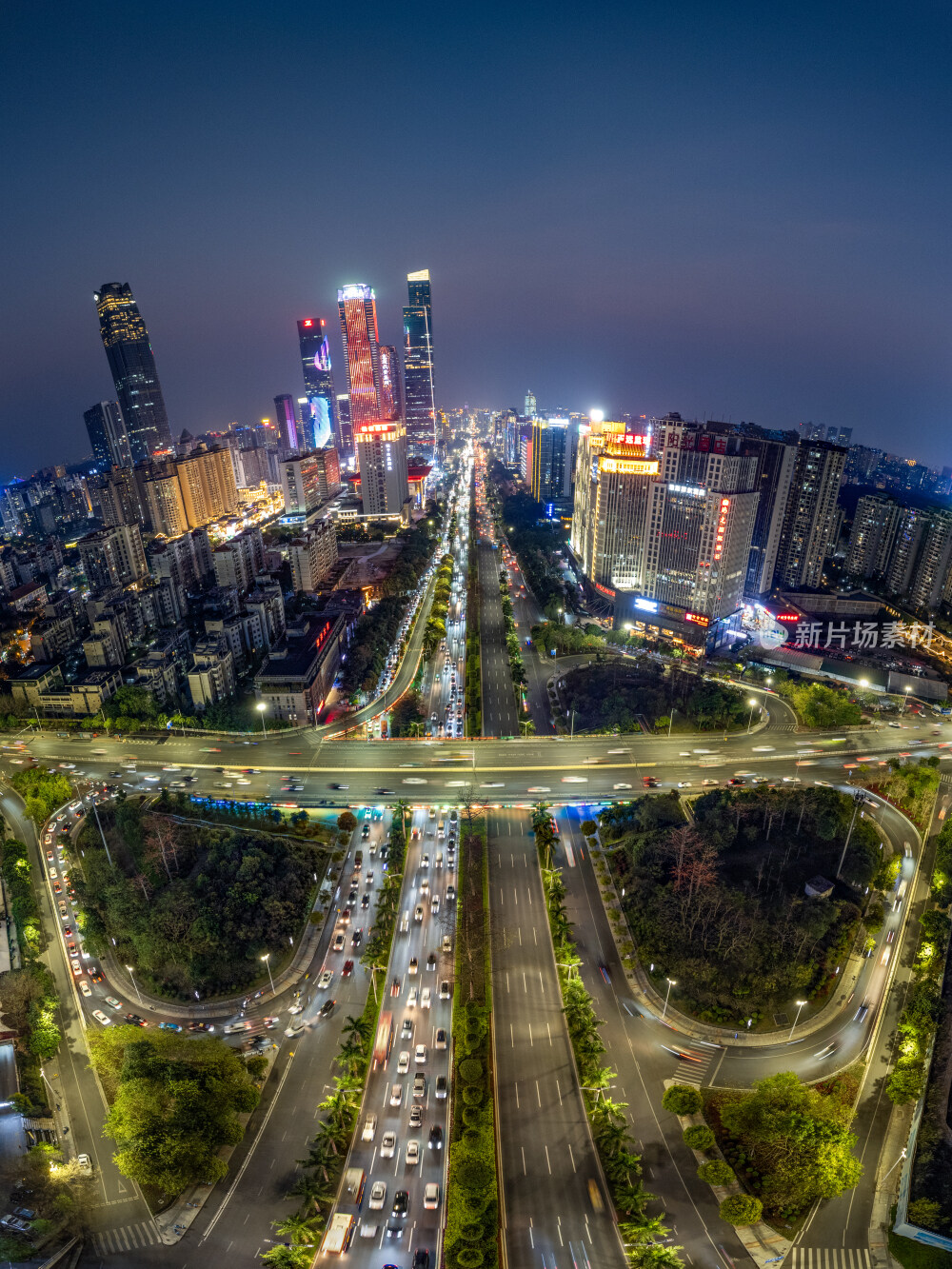 广西南宁民族大道夜景
