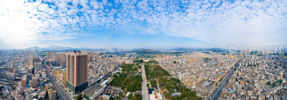 陆丰市区航拍全景