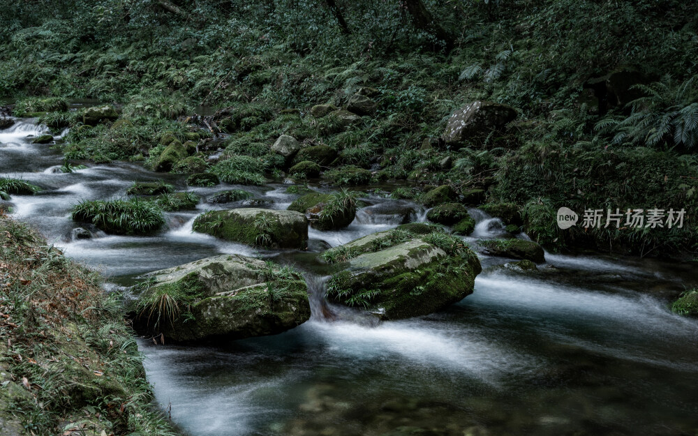 湖南张家界峡谷溪流