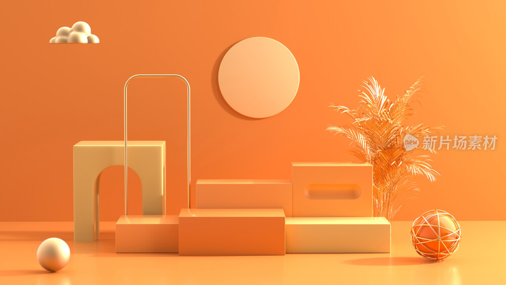 3D背景模拟场景产品背景