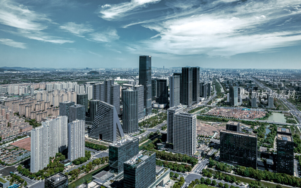 高级感城市建筑分光