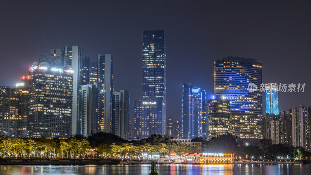 广州珠江一岸夜景