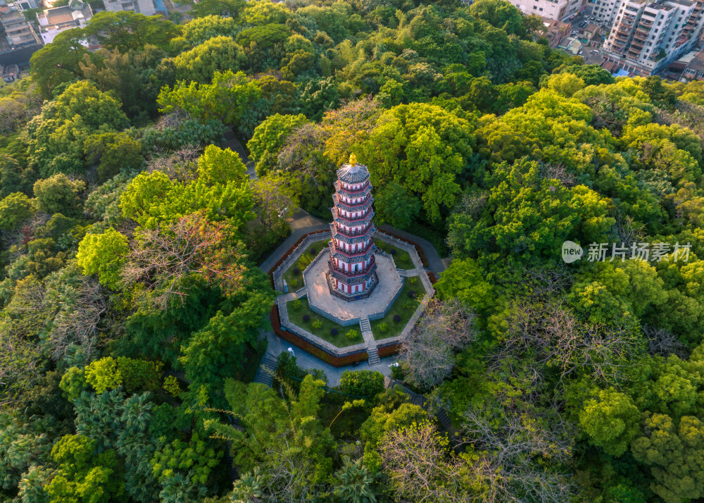 中山市城区风光航拍