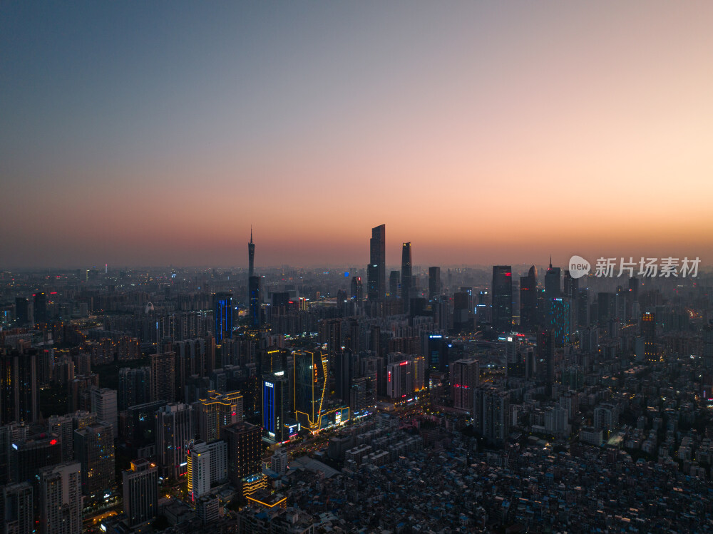 航拍广州天河城市风光照片