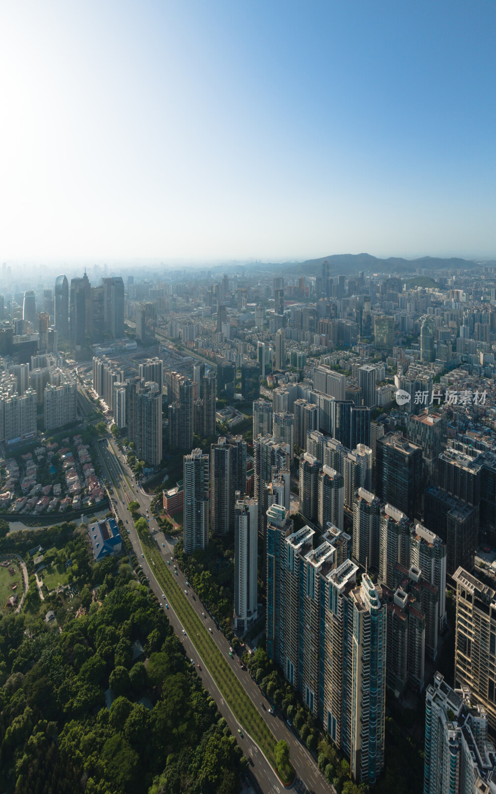 航拍广州天河城市住宅