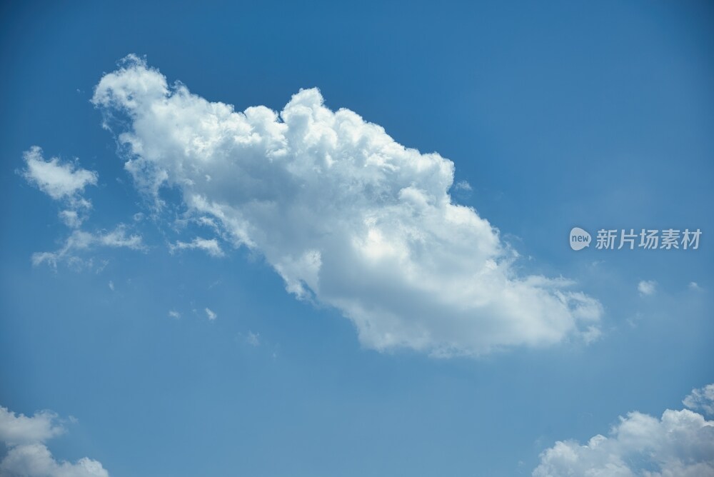 蓝天白云红色金色晚霞天空壁纸背景素材