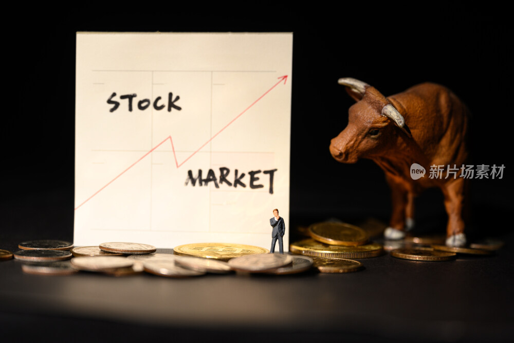 黑色背景上比特币和股市指数