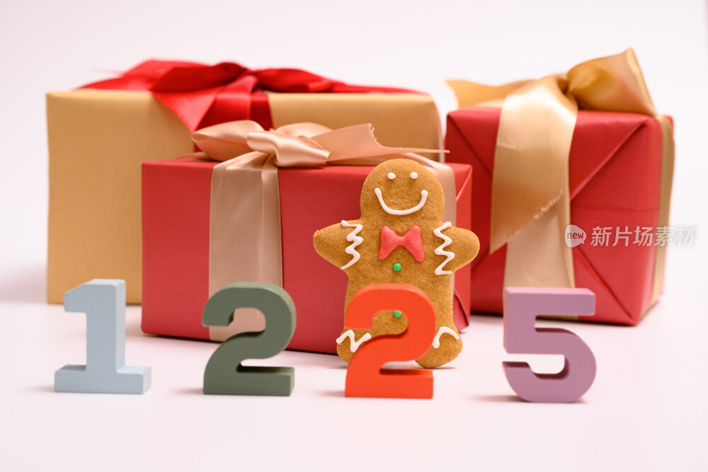 白色背景上的圣诞节礼物