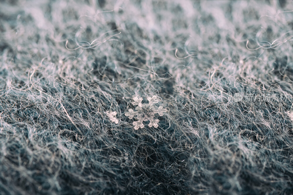 冬季户外雪花特写