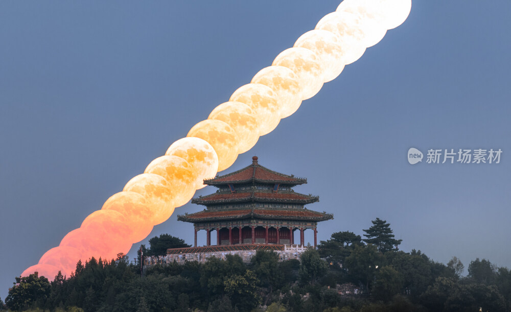 万春亭超级月亮轨迹